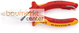 KNIPEX 08 26 145 T BK Spitz-Kombizange isoliert mit Mehrkomponenten-H�llen, VDE-gepr�ft; mit integrierter isolierter Befestigungs�se zum Anbringen einer Absturzsicherung verchromt 145 mm