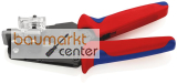 KNIPEX 12 12 12 Pr�zisions-Abisolierzange mit Formmessern 4/6/10 mm� mit Mehrkomponenten-H�llen br�niert 195 mm
