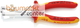 KNIPEX 13 66 180 SB StriX� Abisolierzangen mit Kabelschere isoliert mit Mehrkomponenten-H�llen, VDE-gepr�ft verchromt 180 mm
