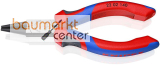 KNIPEX 22 02 140 Rundzange mit Comfort-Griffen schwarz atramentiert 140 mm