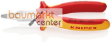 KNIPEX 22 06 160 Rundzange isoliert mit Mehrkomponenten-H�llen, VDE-gepr�ft verchromt 160 mm