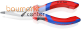 KNIPEX 25 02 160 Flachrundzange mit Schneide (Radiozange) mit Comfort-Griffen schwarz atramentiert 160 mm