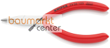 KNIPEX 25 03 125 Flachrundzange mit Schneide (Radiozange) mit Kunststoff �berzogen verchromt 125 mm