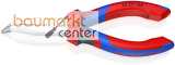 KNIPEX 25 25 160 Flachrundzange mit Schneide (Radiozange) mit Comfort-Griffen verchromt 165 mm