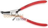 KNIPEX 46 31 A22 Sicherungsringzange f�r Au�enringe auf Wellen 45� gewinkelt mit Kunststoff �berzogen schwarz atramentiert 185 mm