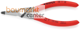 KNIPEX 48 11 J0 Pr�zisions-Sicherungsringzange f�r Innenringe in Bohrungen mit rutschhemmendem Kunststoff �berzogen grau atramentiert 140 mm