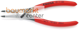 KNIPEX 49 11 A0 Pr�zisions-Sicherungsringzange f�r Au�enringe auf Wellen mit rutschhemmendem Kunststoff �berzogen grau atramentiert 140 mm