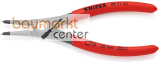 KNIPEX 49 11 A1 Pr�zisions-Sicherungsringzange f�r Au�enringe auf Wellen mit rutschhemmendem Kunststoff �berzogen grau atramentiert 140 mm