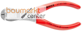 KNIPEX 67 03 140 Kraft-Vornschneider mit Kunststoff �berzogen verchromt 145 mm