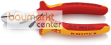 KNIPEX 73 06 160 SB X-Cut� Kompakt-Seitenschneider hoch�bersetzt isoliert mit Mehrkomponenten-H�llen, VDE-gepr�ft verchromt 160 mm