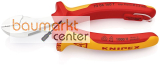 KNIPEX 73 06 160 T BK X-Cut� Kompakt-Seitenschneider isoliert mit Mehrkomponenten-H�llen, VDE-gepr�ft; mit integrierter isolierter Befestigungs�se zum Anbringen einer Absturzsicherung verchromt 160 mm
