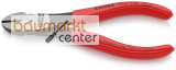 KNIPEX 74 01 140 Kraft-Seitenschneider mit Kunststoff �berzogen schwarz atramentiert 140 mm