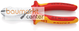 KNIPEX 74 06 180 Kraft-Seitenschneider isoliert mit Mehrkomponenten-H�llen, VDE-gepr�ft verchromt 180 mm