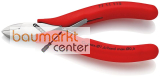 KNIPEX 77 11 115 Elektronik-Seitenschneider mit durchgestecktem Gelenk mit rutschhemmenden Kunststoff-H�llen 115 mm