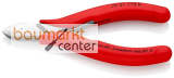 KNIPEX 77 21 115 N Elektronik-Seitenschneider mit durchgestecktem Gelenk mit rutschhemmenden Kunststoff-H�llen 115 mm