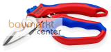 KNIPEX 95 05 20 SB Gewinkelte Elektrikerschere mit Mehrkomponenten-H�llen, glasfaserverst�rkt spiegelpoliert 180 mm