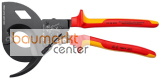 KNIPEX 95 36 320 Kabelschneider (Ratschenprinzip, Dreigang) isoliert mit Mehrkomponenten-H�llen, VDE-gepr�ft schwarz atramentiert 320 mm