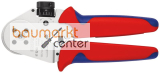 KNIPEX 97 52 63 Vierdornpresszange f�r gedrehte Kontakte mit Mehrkomponenten-H�llen verchromt 180 mm