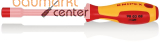 KNIPEX 98 03 08 Steckschl�ssel mit Schraubendreher-Griff isoliert mit Mehrkomponenten-H�llen, VDE-gepr�ft br�niert 237 mm