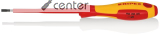 KNIPEX 98 20 35 Schraubendreher f�r Schlitzschrauben isolierender Mehrkomponenten-Griff, VDE-gepr�ft br�niert 202 mm