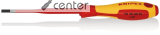 KNIPEX 98 20 40 SL Schraubendreher (Slim) f�r Schlitzschrauben isolierender Mehrkomponenten-Griff, VDE-gepr�ft br�niert 202 mm
