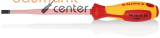 KNIPEX 98 20 65 SL Schraubendreher (Slim) f�r Schlitzschrauben isolierender Mehrkomponenten-Griff, VDE-gepr�ft br�niert 262 mm