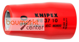 KNIPEX 98 37 10 Steckschl�sseleinsatz f�r Sechskantschrauben mit Innenvierkant 3/8" 42 mm