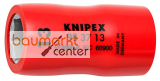 KNIPEX 98 37 13 Steckschl�sseleinsatz f�r Sechskantschrauben mit Innenvierkant 3/8" 45 mm
