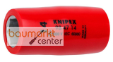 KNIPEX 98 47 14 Steckschl�sseleinsatz f�r Sechskantschrauben mit Innenvierkant 1/2" 55 mm