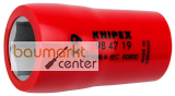 KNIPEX 98 47 19 Steckschl�sseleinsatz f�r Sechskantschrauben mit Innenvierkant 1/2" 54 mm