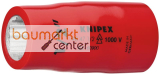 KNIPEX 98 47 1/2" Steckschl�sseleinsatz (Doppel-Sechskant) mit Innenvierkant 1/2" 55 mm