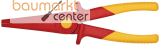 KNIPEX 98 62 02 Flachrundzange aus Kunststoff isolierend mit Weichkunststoff-Zone f�r sicheren Halt Kunststoff 220 mm