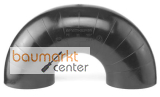 Aliaxis Bogen f.PE Abfluss d 50 180 Grad schwarz