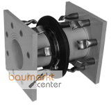 Aliaxis Wanddurchf. PP d180 beidseitigem Flansch DN150 PN10 gebo.Duebel V4A Dicht