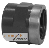 Aliaxis �berg.muffe PVC-U MIMV d 16 x 3/8" PN16 Klebmuffe/Gewinde metallringverst.