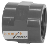 Aliaxis Muffe PVC-U MFV R 1 1/2" PN16 Gewinde beidseitig