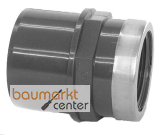 Aliaxis �-Muffennippel PVC-U DIMV R 1 1/2" xd50 PN16 Klebmuffe/-stutzen/Gew.muffe metall