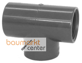 Aliaxis T-St�ck 90 Gr. PVC-U TFV R 1 1/2" PN16 Gewindemuffe
