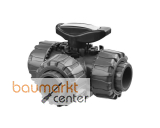 Aliaxis 3-Wege Kugelhahn PVC-U TKD d25 EPDM L-Bohr.PE100-LS-Stutzen TKDBEV-L-EP