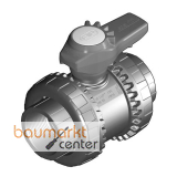 Aliaxis 2-Wege Kugelh.VEE PVC-U R1 1/2 EPDM Gewindemuffe Easyfit VEEFV-EPDM