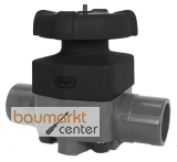 Aliaxis Membranventil PVC-U VMDV 90mm DN 80 mit Klebestutzen und EPDM-Membrane