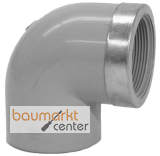 Aliaxis �berg-Winkel PVC-C 90 Gr d40xR1 1/4 Metallring Klebemuffe Gew.anschluss