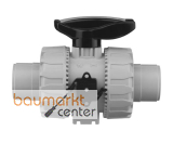 Aliaxis 2-Wege Kugelhahn VK Dual Block mit PP- Stutzen zum Muffenschwei�en d 20