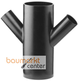 Aliaxis Doppelabzweig f.PE Abfl.d110 60 Grad schwarz