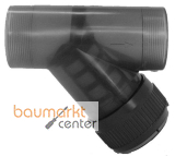 Aliaxis PVC-U Schmutzf�nger transp. R2 1/2 EPDM Gewindemuffe RVFT-EPDM