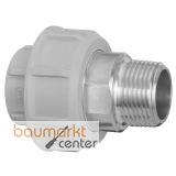 Aliaxis Uebergangsverschraubung PP a.Edelstahl m.konischem Aussengewinde d 20/1/2