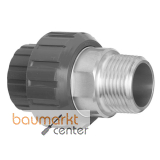 Aliaxis �-Verschr. PVC-U/Ms. BIROV d 16 x 3/8 PN 16 AG