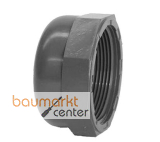 Aliaxis Endkappe PVC-U CFV R 1 1/2" PN16 Gewindemuffe
