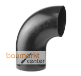 Aliaxis Bogen f.PE Abfluss d 40 90 Grad schwarz