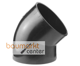 Aliaxis Bogen f.PE Abfluss d 250 45 Grad schwarz